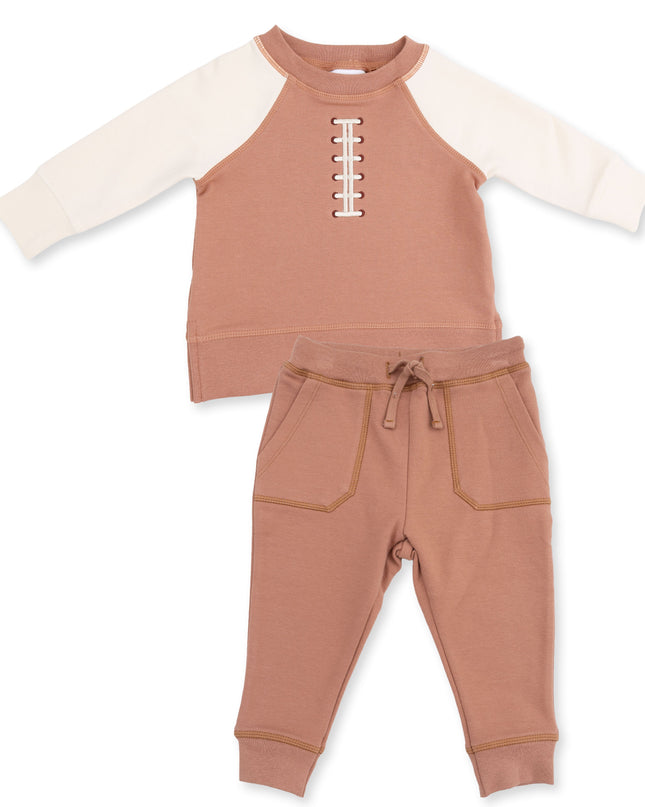 Football Laces Raglan Sweatshirt and Jogger Set