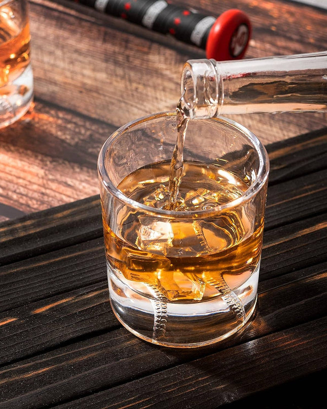 Baseball Whiskey Glasses - Set of 4