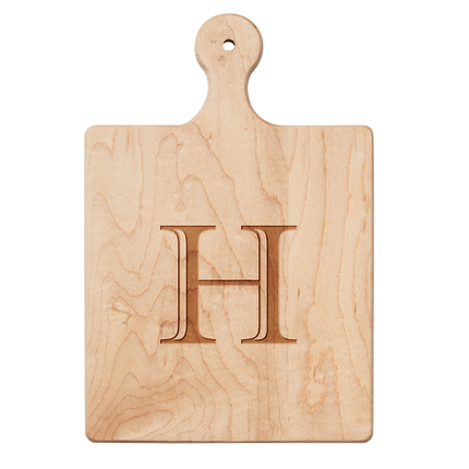 Artisan Maple Paddle Board | Single Letter Monogram | 9"x6"