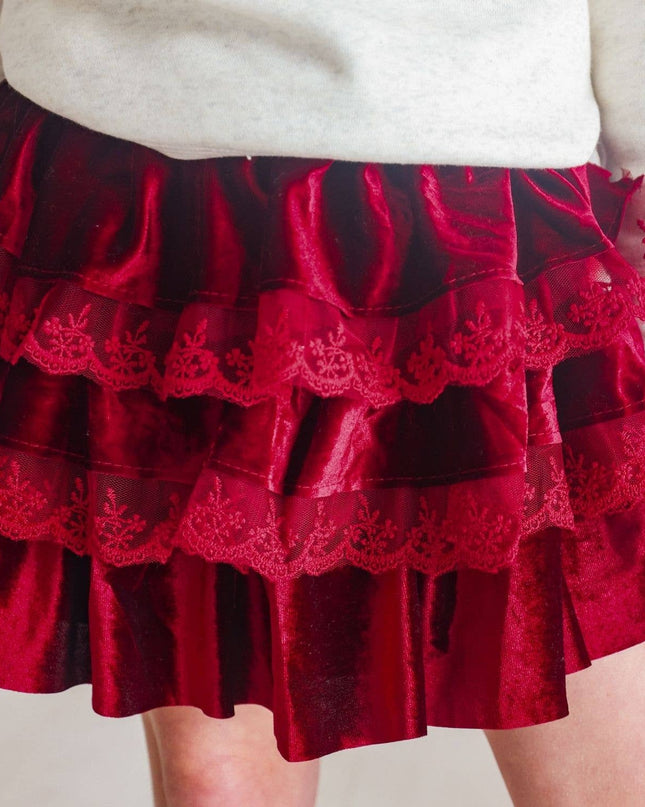 Red velet Christmas Skirt