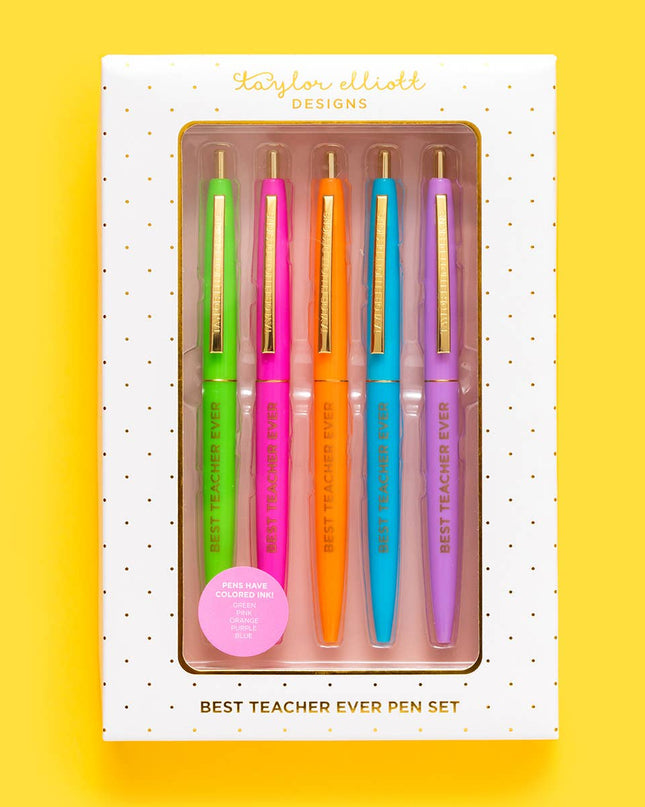 Pen Set - Teacher Appreciation - 5 Piece Set
