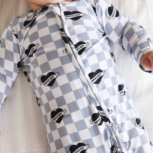 Mama's Boy Zipper Footie