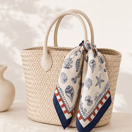 Sea Print Square Scarf