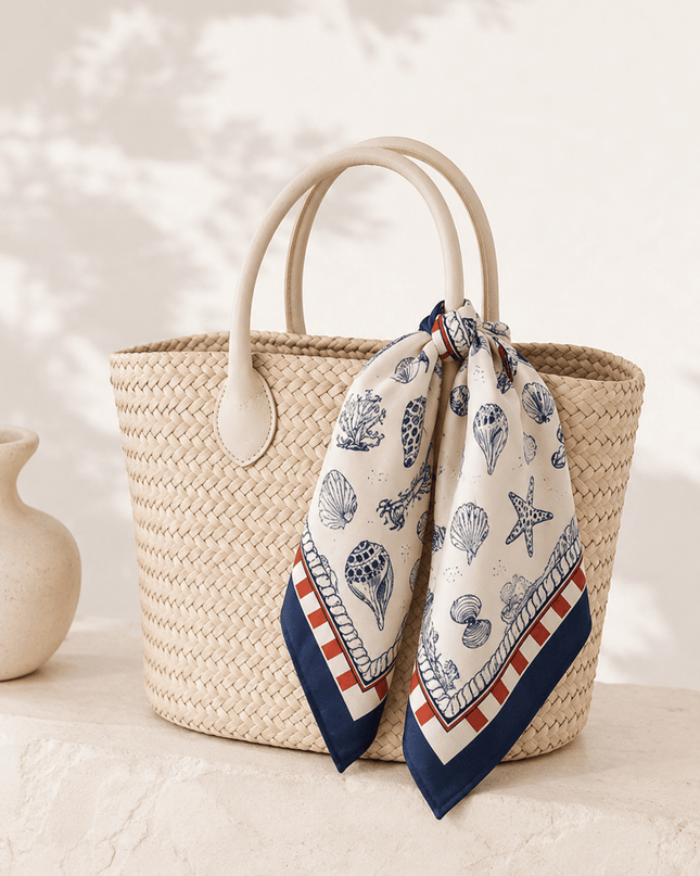Sea Print Square Scarf