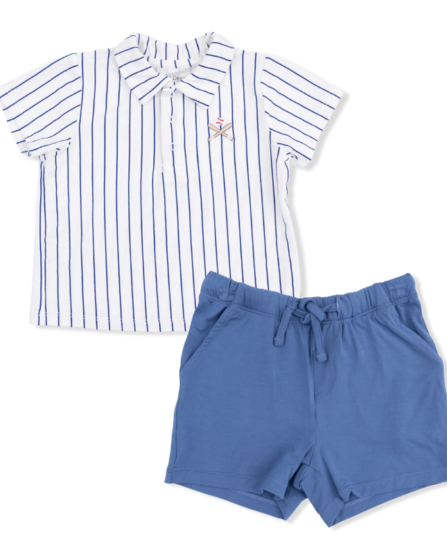 Baseball Stripe Polo with Everyday Short