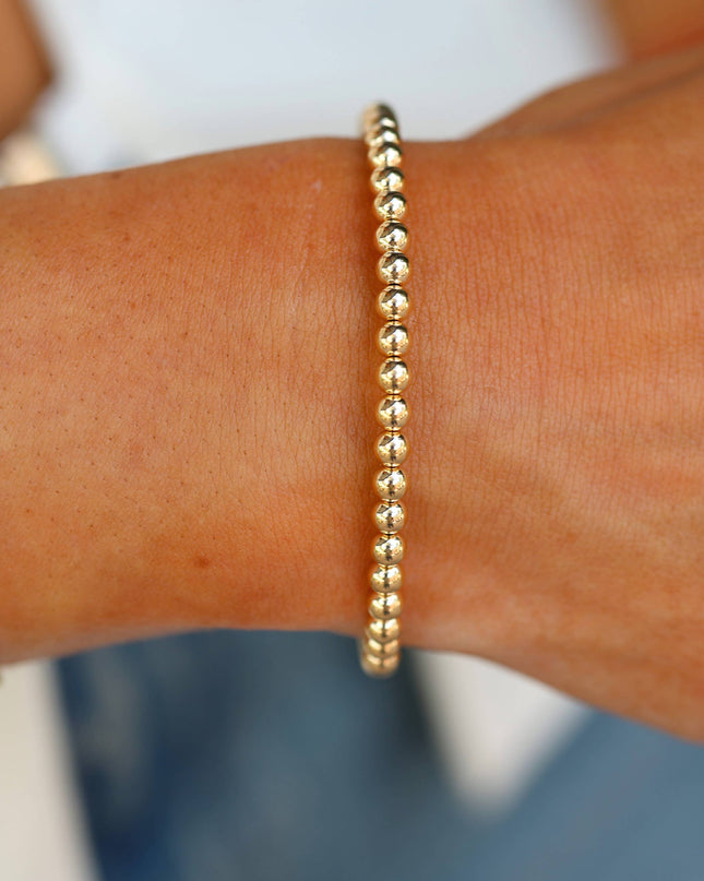 4MM Classic Ball Bead Bracelet - Waterproof