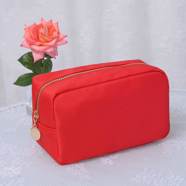 Personalized Emma Round Zippered Nylon Cosmetic Pouch Bag