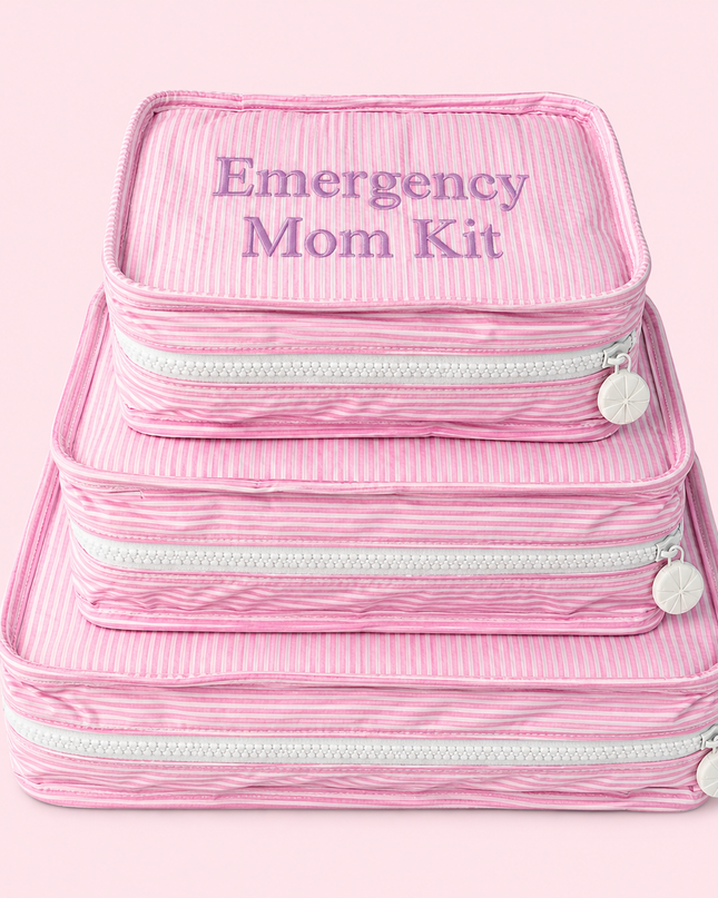 Personalized Preppy Stripe Glossy Stacking Set