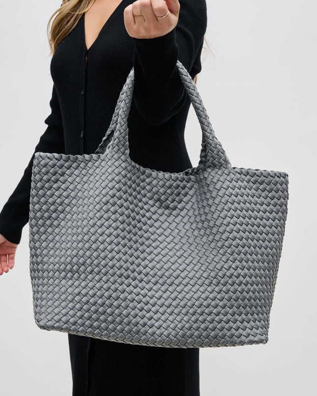 Sky's The Limit - Large Woven Neoprene Tote-Olive Color