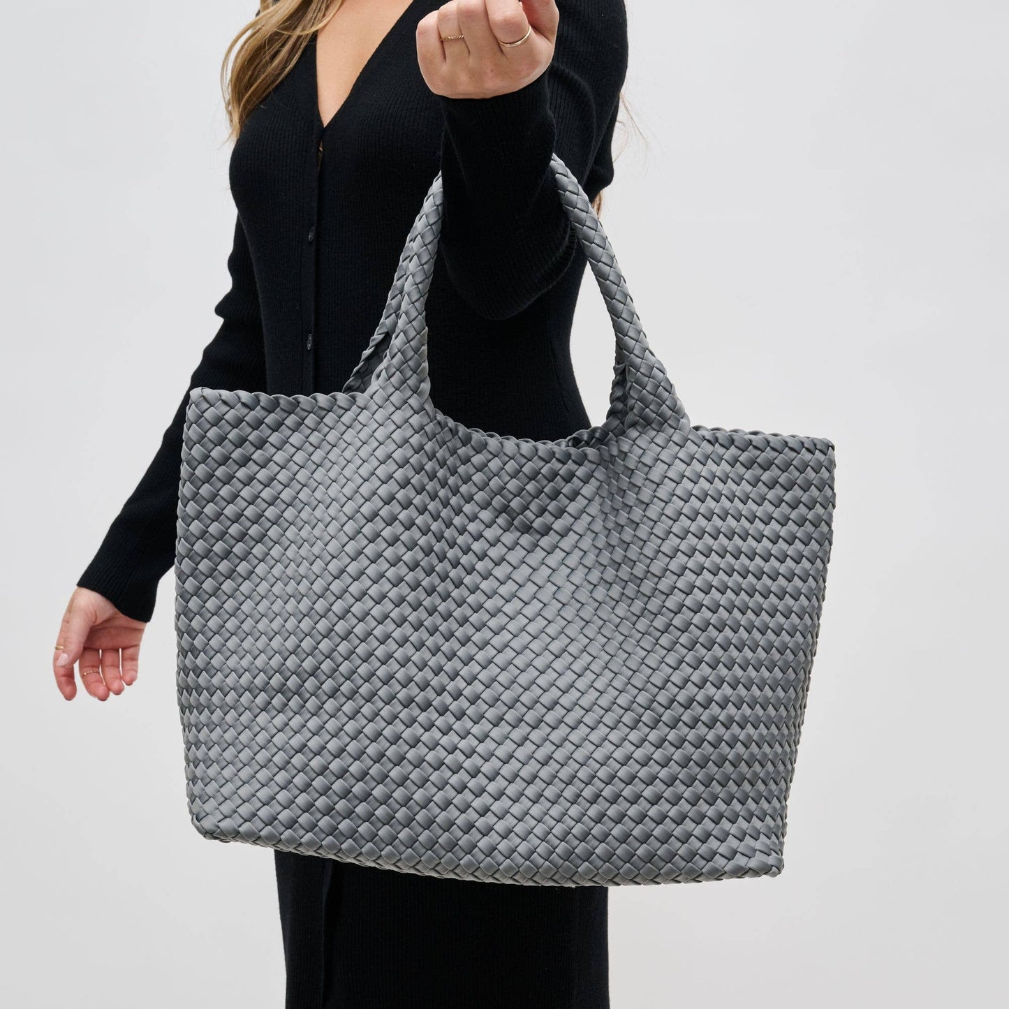 Sky's The Limit - Large Woven Neoprene Tote-Olive Color