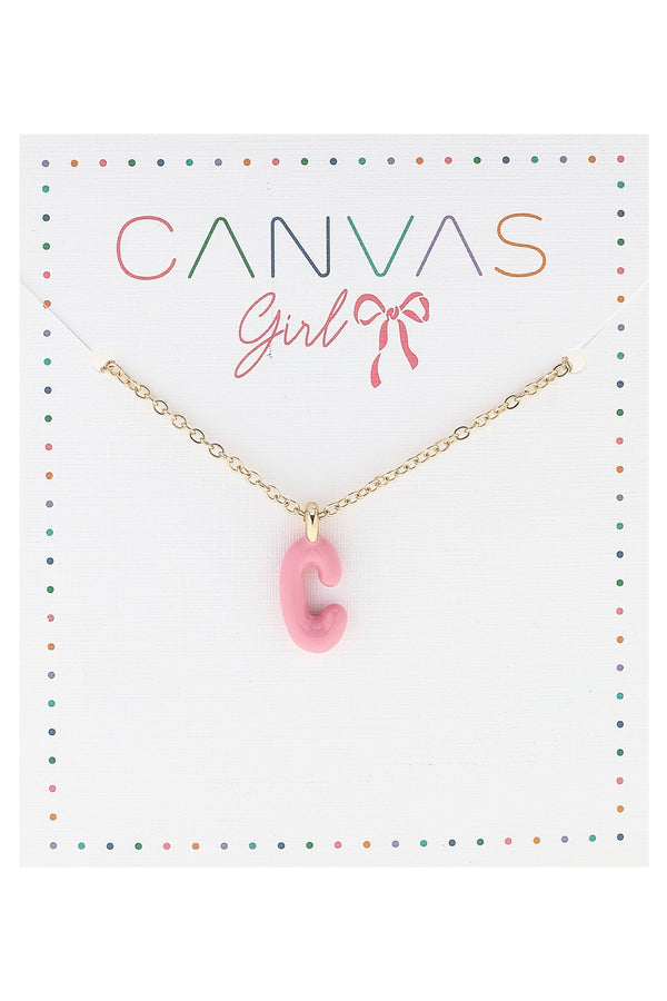 Viola Enamel Coated Letter Children's Necklace