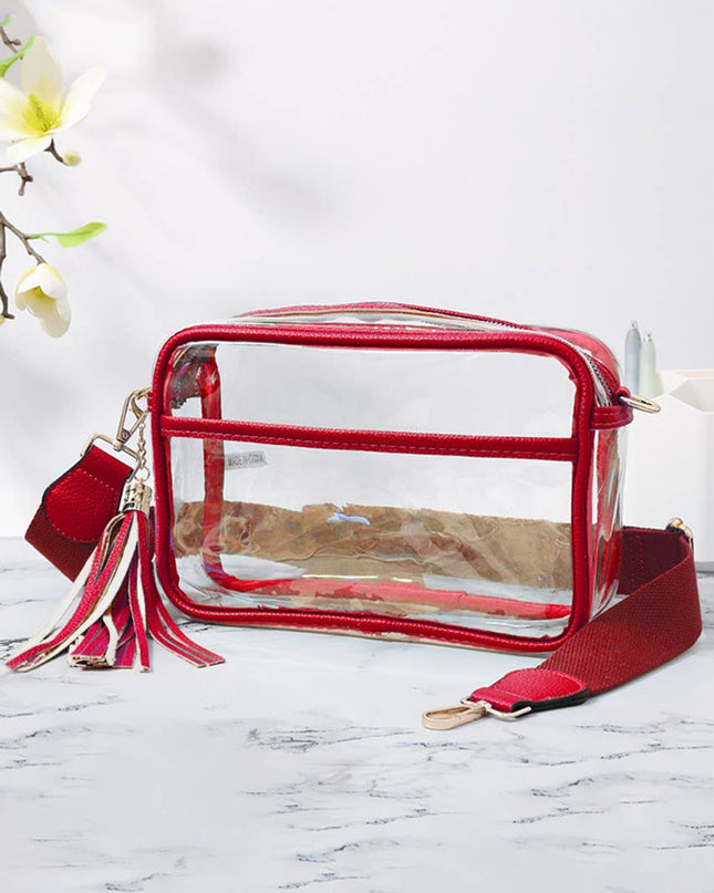 Personalized Game Day Clear Crossbody Bag