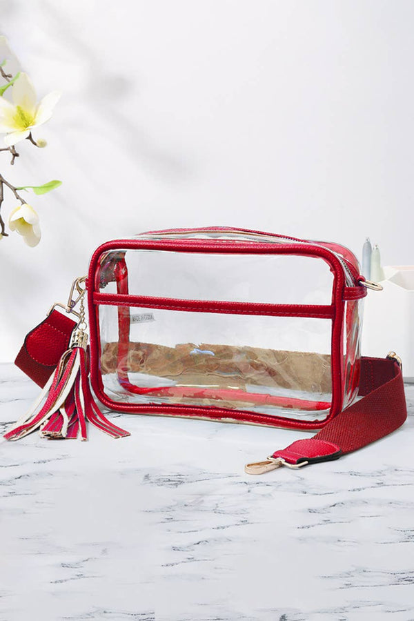 Personalized Game Day Clear Crossbody Bag