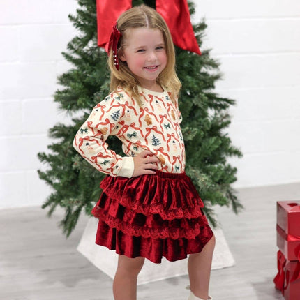 Red velet Christmas Skirt