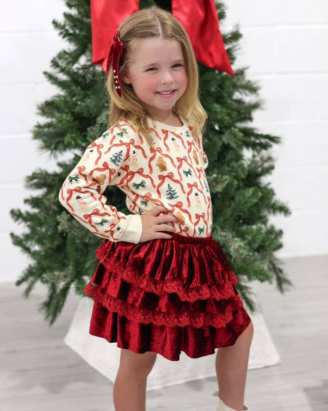 Red velet Christmas Skirt
