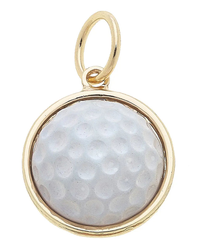Golf Ball Enamel Charm