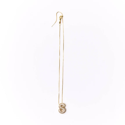 Gold Crystal Initial Necklaces