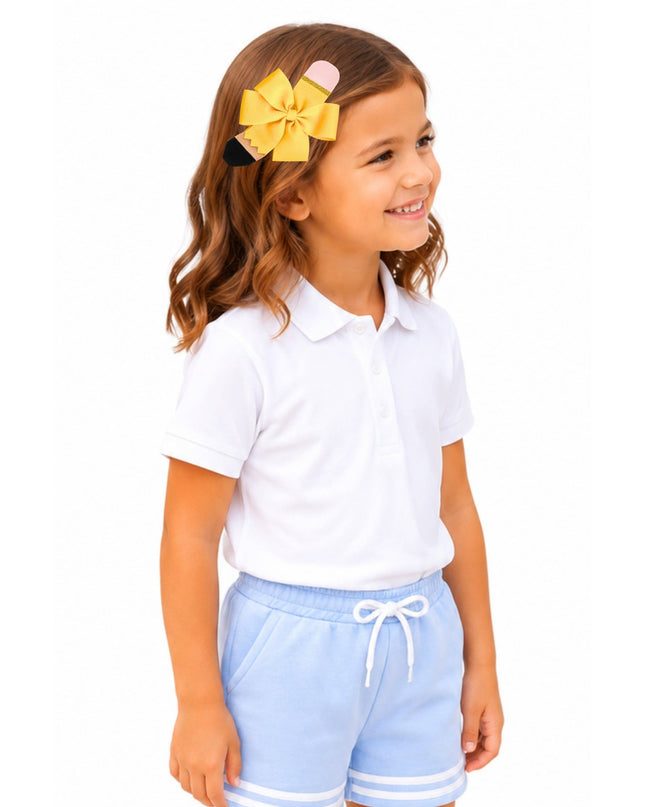 Pencil Back-to-School Hair Bow