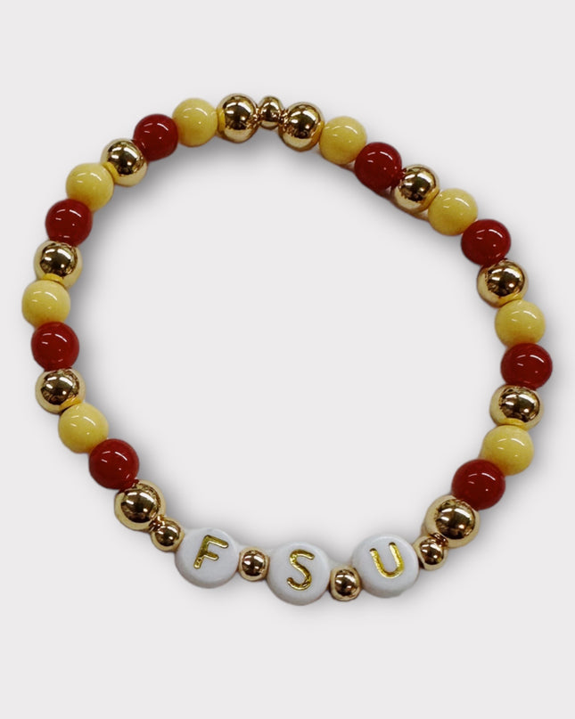 Personalized College Beaded Bracelets