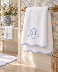 Bath Towel (4 Piece Set) / Dispenza Blue Piping