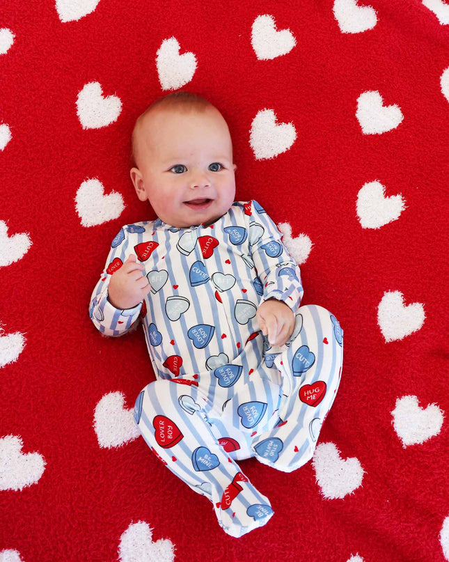 Boys Sweet Like Candy Zipper Footie