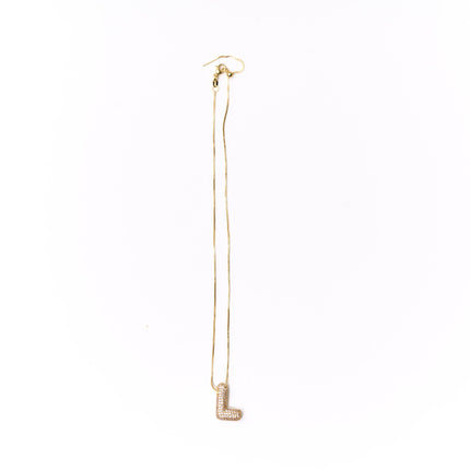 Gold Crystal Initial Necklaces