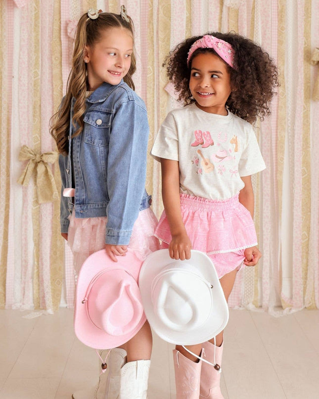 Gingham Bow Patch Denim Jacket - Western Apparel