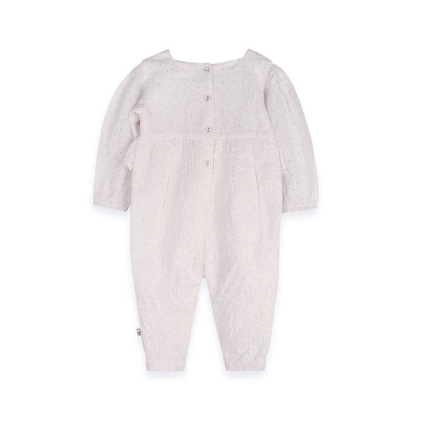 Astrid Schiffli Baby Jumpsuit & Headband Set