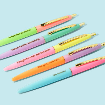 5 Piece Motivational Pen Set