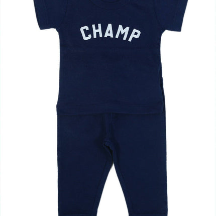 Navy Champ Enzyme Tee and Pants Set