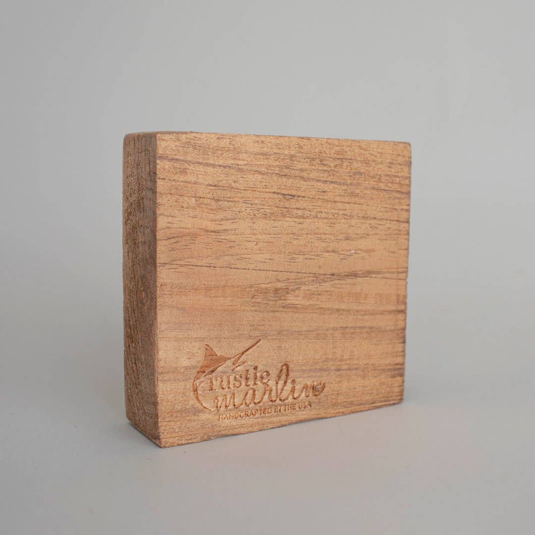 Personalized Just Married Decorative Wooden Block
