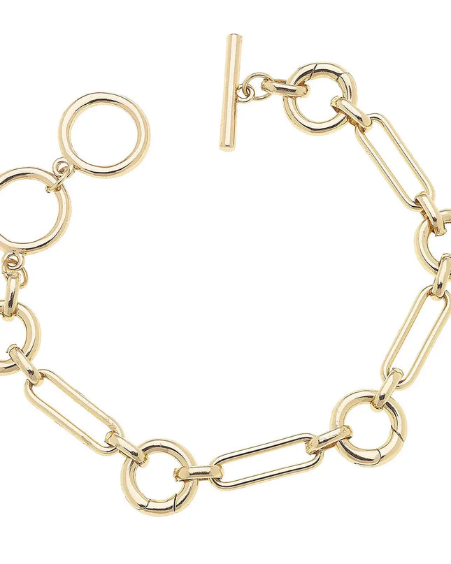 Lilah Multi-Charm Bracelet Base in Shiny Gold