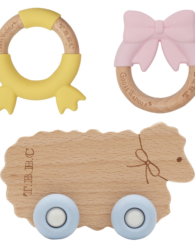 The Beaufort Bonnet Company Pink Bow Teether