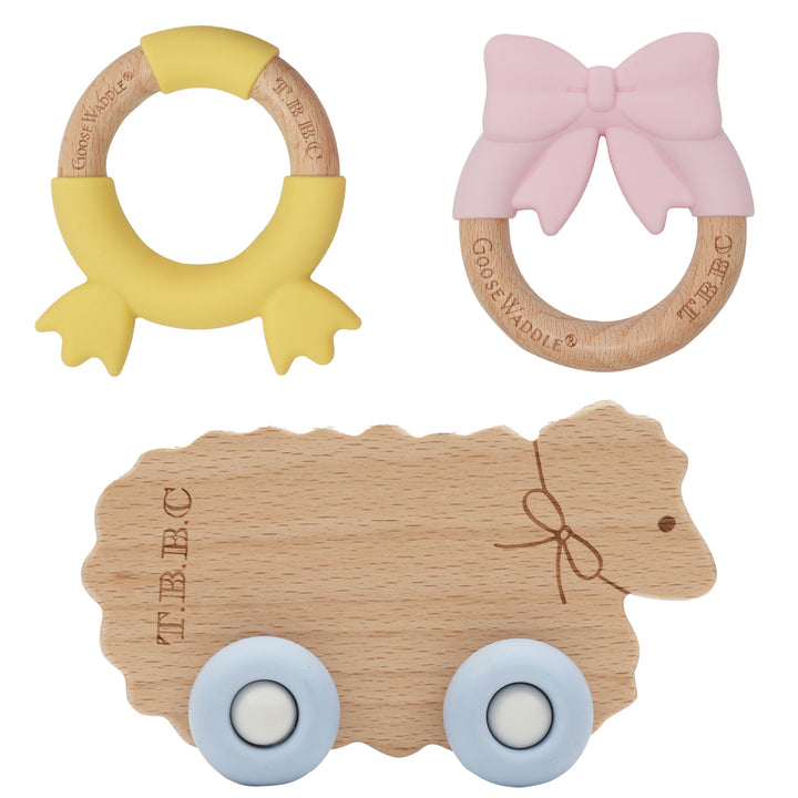 The Beaufort Bonnet Company Pink Bow Teether