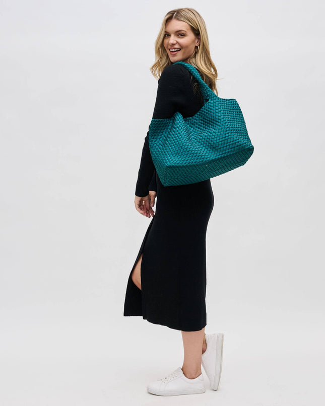 Sky's The Limit - Large Woven Neoprene Tote-Olive Color