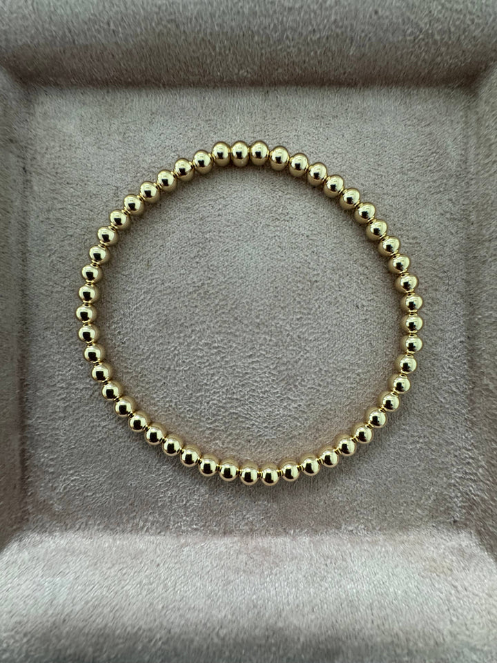 4MM Classic Ball Bead Bracelet - Waterproof