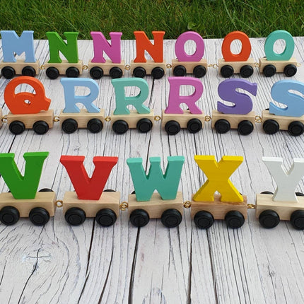 Wooden Letter - Personalized Name Train Alphabet Piece