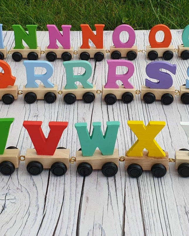 Wooden Letter - Personalized Name Train Alphabet Piece