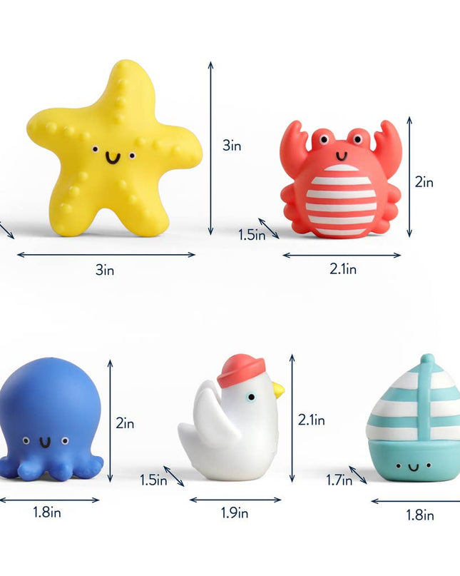 Nautical Itzy Bitzy Puppets™ - Bath + Storytelling Toys