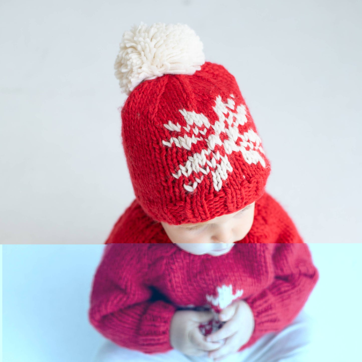 Snowflake Red Beanie Hat