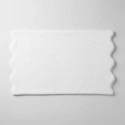 Personalized Luxury Cotton Hand Towels with Scallop Piping