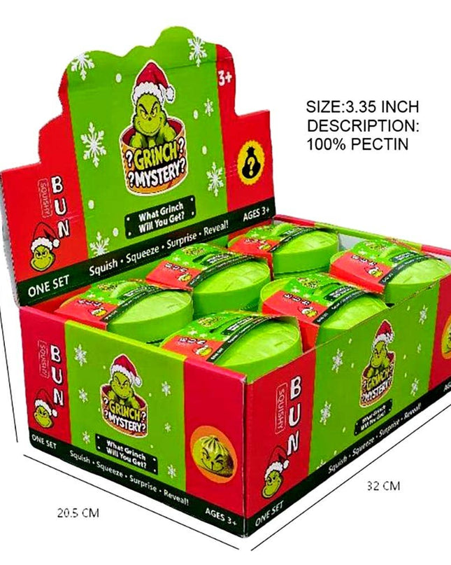 Glitter Christmas Grinch Squishy Dumpling  Toy