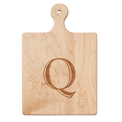 Artisan Maple Paddle Board | Single Letter Monogram | 9"x6"