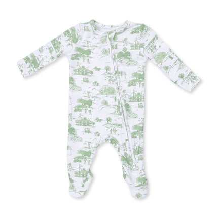 Golf Toile Green 2 Way Zipper Footie