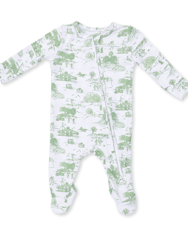 Golf Toile Green 2 Way Zipper Footie