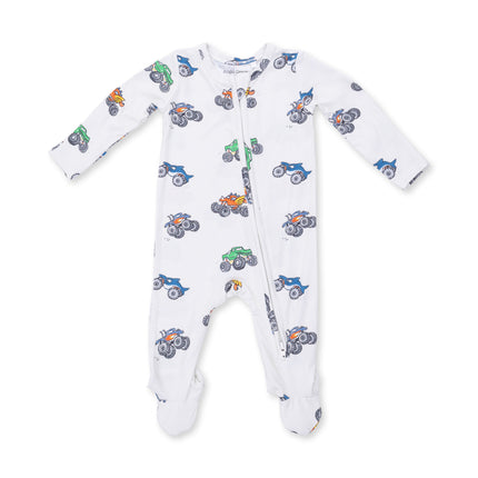 Monster Trucks 2 Way Zipper Footie