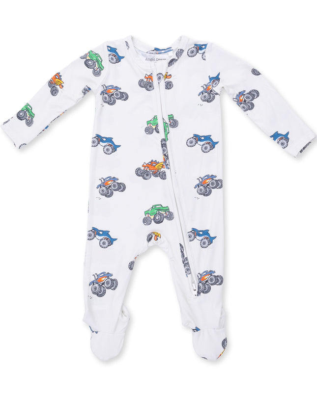 Monster Trucks 2 Way Zipper Footie
