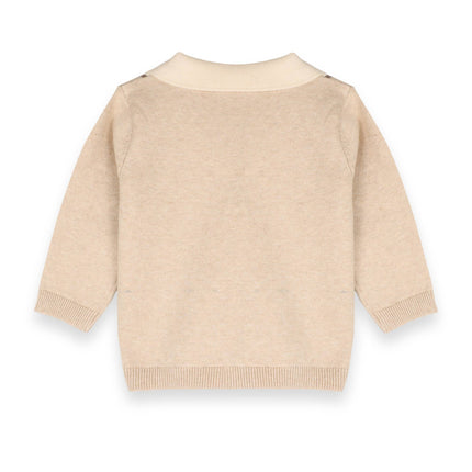 Classic Stripe Polo Knit Baby Pullover & Pant Set (Organic)
