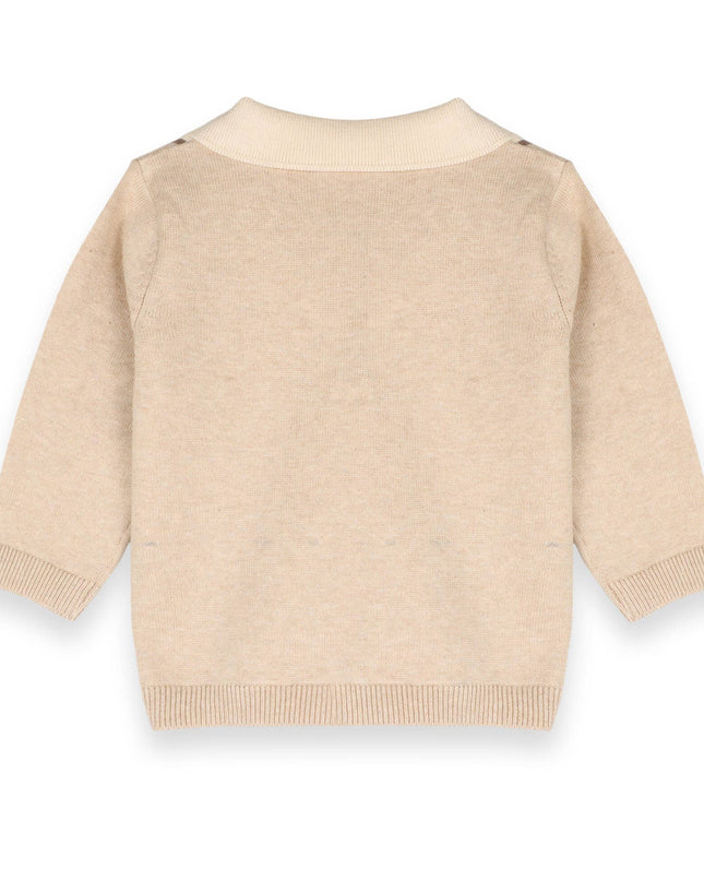 Classic Stripe Polo Knit Baby Pullover & Pant Set (Organic)