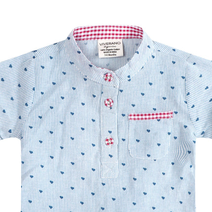 Cayden Ditsy Heart Baby Top + Shorts (Organic)
